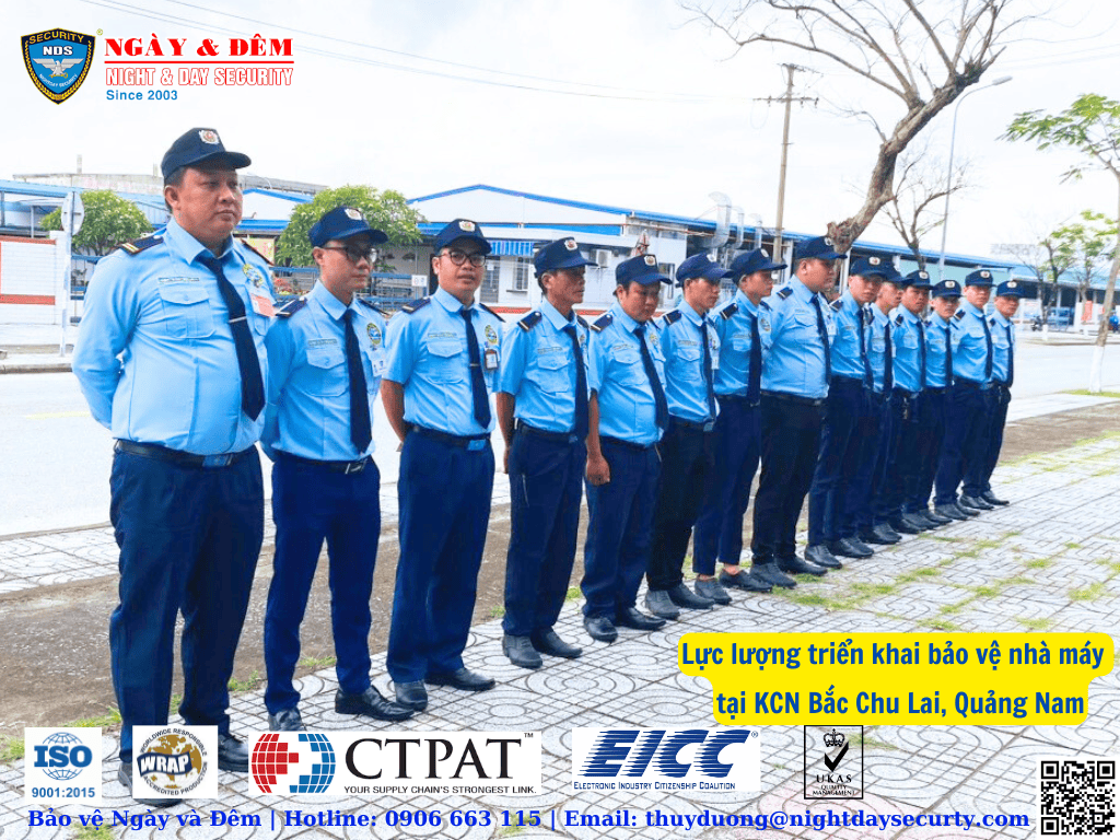 luc luong trien khai bao ve nha may tai kcn Bac Chu Lai Quang Nam